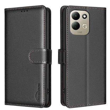 For Redmi 17 4G / 5G Global 170mm Litchi Texture RFID Anti-theft Leather Phone Case(Black)