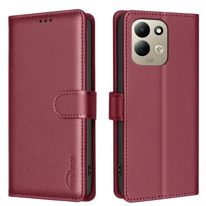For Redmi 17 4G / 5G Global 170mm Litchi Texture RFID Anti-theft Leather Phone Case(Red)