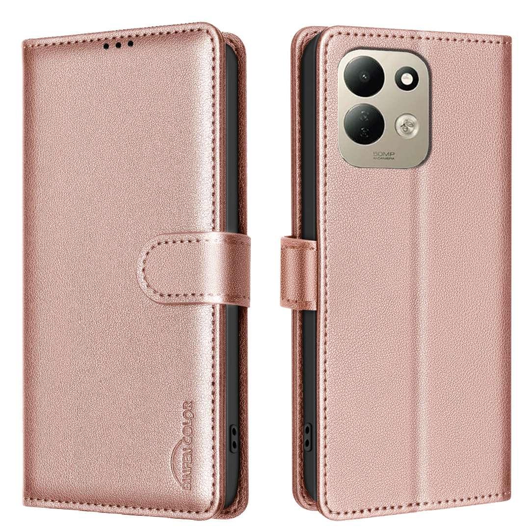For Redmi 17 4G / 5G Global 170mm Litchi Texture RFID Anti-theft Leather Phone Case(Gold)