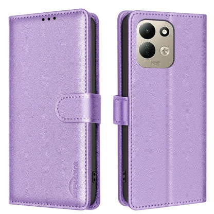 For Redmi 17 4G / 5G Global 170mm Litchi Texture RFID Anti-theft Leather Phone Case(Purple)
