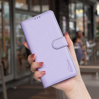 For Redmi 17 4G / 5G Global 170mm Litchi Texture RFID Anti-theft Leather Phone Case(Purple)
