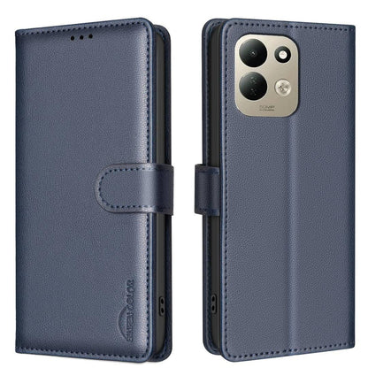 For Redmi 17 4G / 5G Global 170mm Litchi Texture RFID Anti-theft Leather Phone Case(Blue)