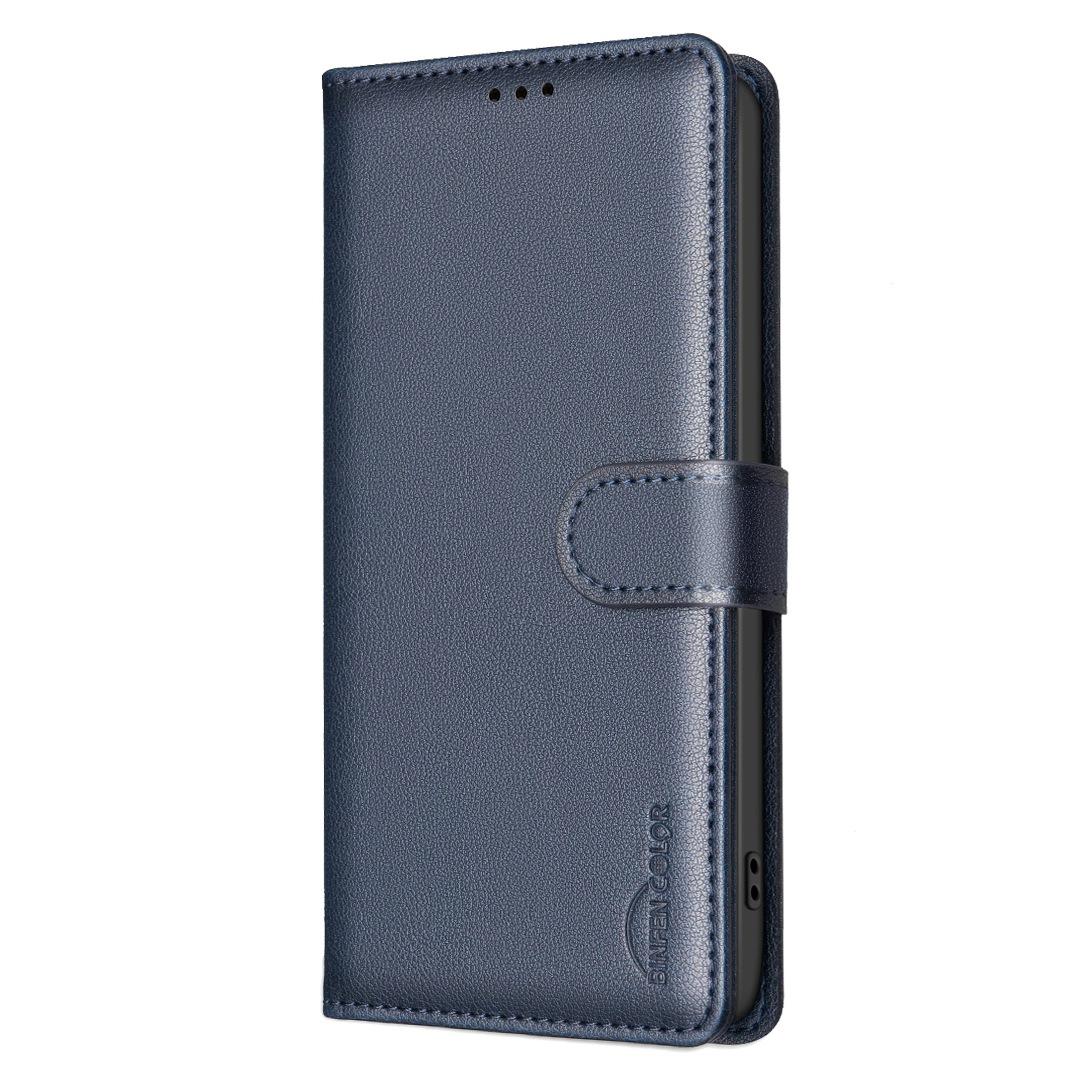 For Redmi 17 4G / 5G Global 170mm Litchi Texture RFID Anti-theft Leather Phone Case(Blue)