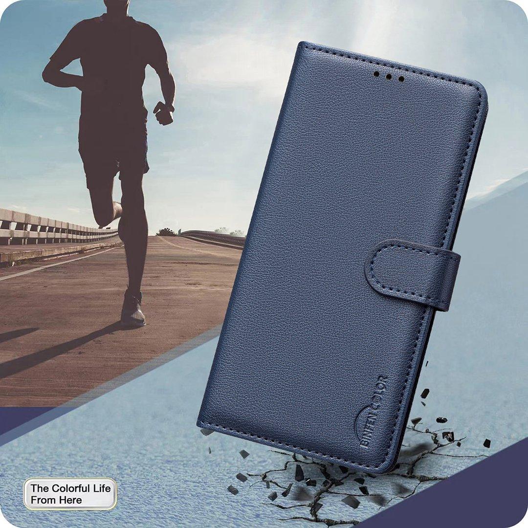 For Redmi 17 4G / 5G Global 170mm Litchi Texture RFID Anti-theft Leather Phone Case(Blue)