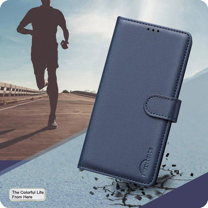 For Redmi 17 4G / 5G Global 170mm Litchi Texture RFID Anti-theft Leather Phone Case(Blue)