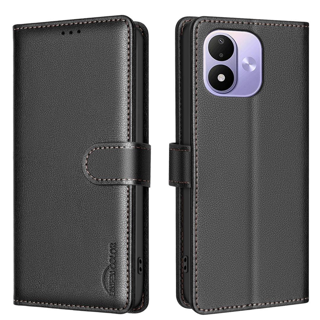 For Redmi Note 17 4G Global 171mm Litchi Texture RFID Anti-theft Leather Phone Case(Black)