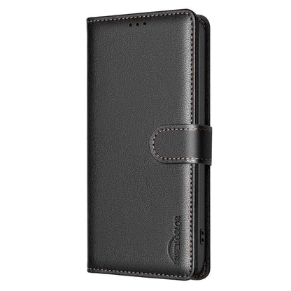 For Redmi Note 17 4G Global 171mm Litchi Texture RFID Anti-theft Leather Phone Case(Black)