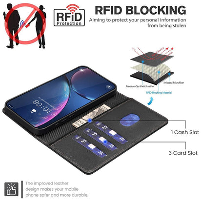 For Redmi Note 17 4G Global 171mm Litchi Texture RFID Anti-theft Leather Phone Case(Black)