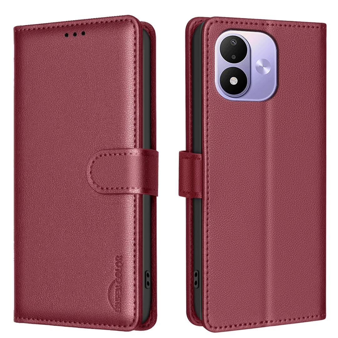 For Redmi Note 17 4G Global 171mm Litchi Texture RFID Anti-theft Leather Phone Case(Red)