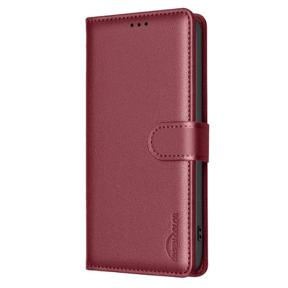 For Redmi Note 17 4G Global 171mm Litchi Texture RFID Anti-theft Leather Phone Case(Red)