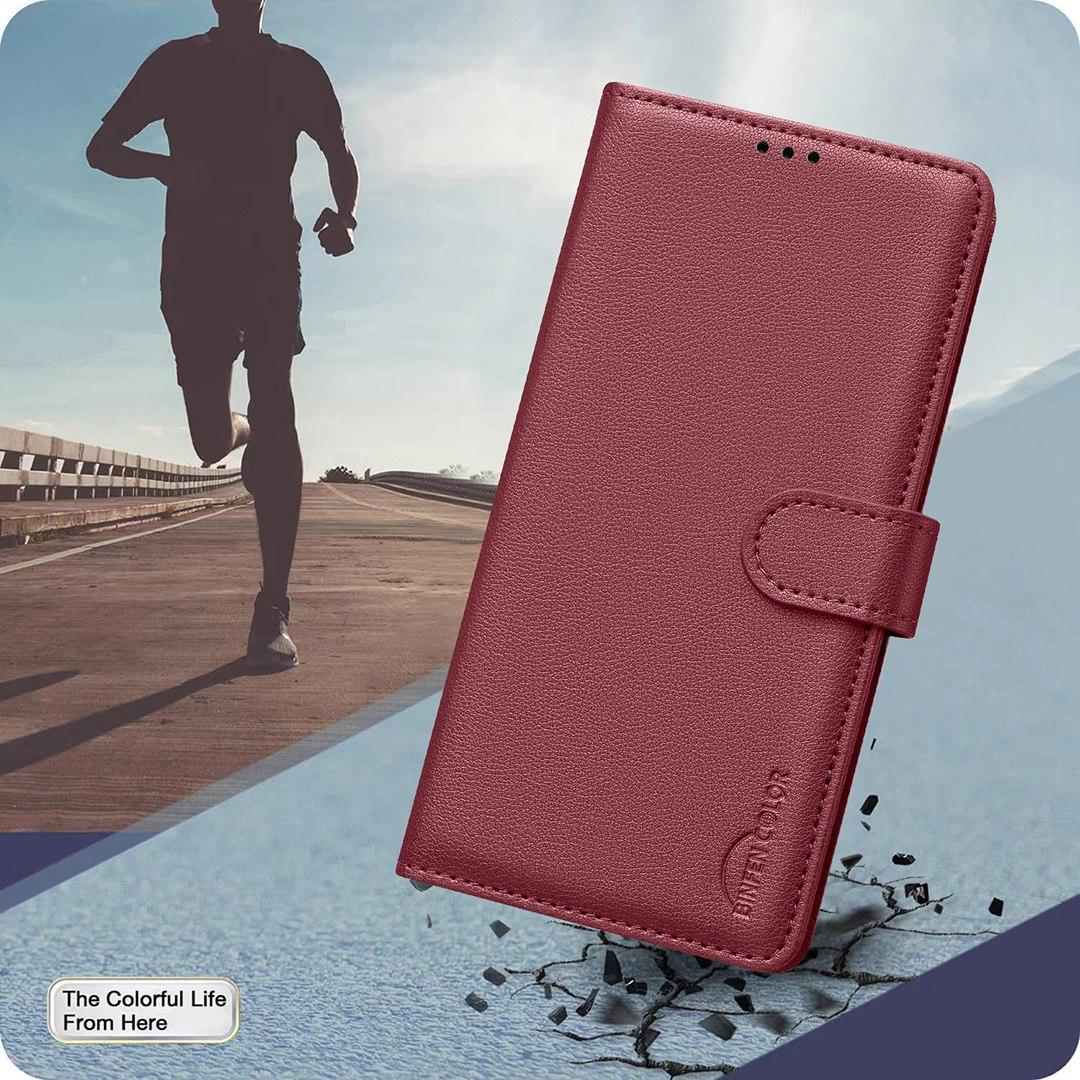 For Redmi Note 17 4G Global 171mm Litchi Texture RFID Anti-theft Leather Phone Case(Red)