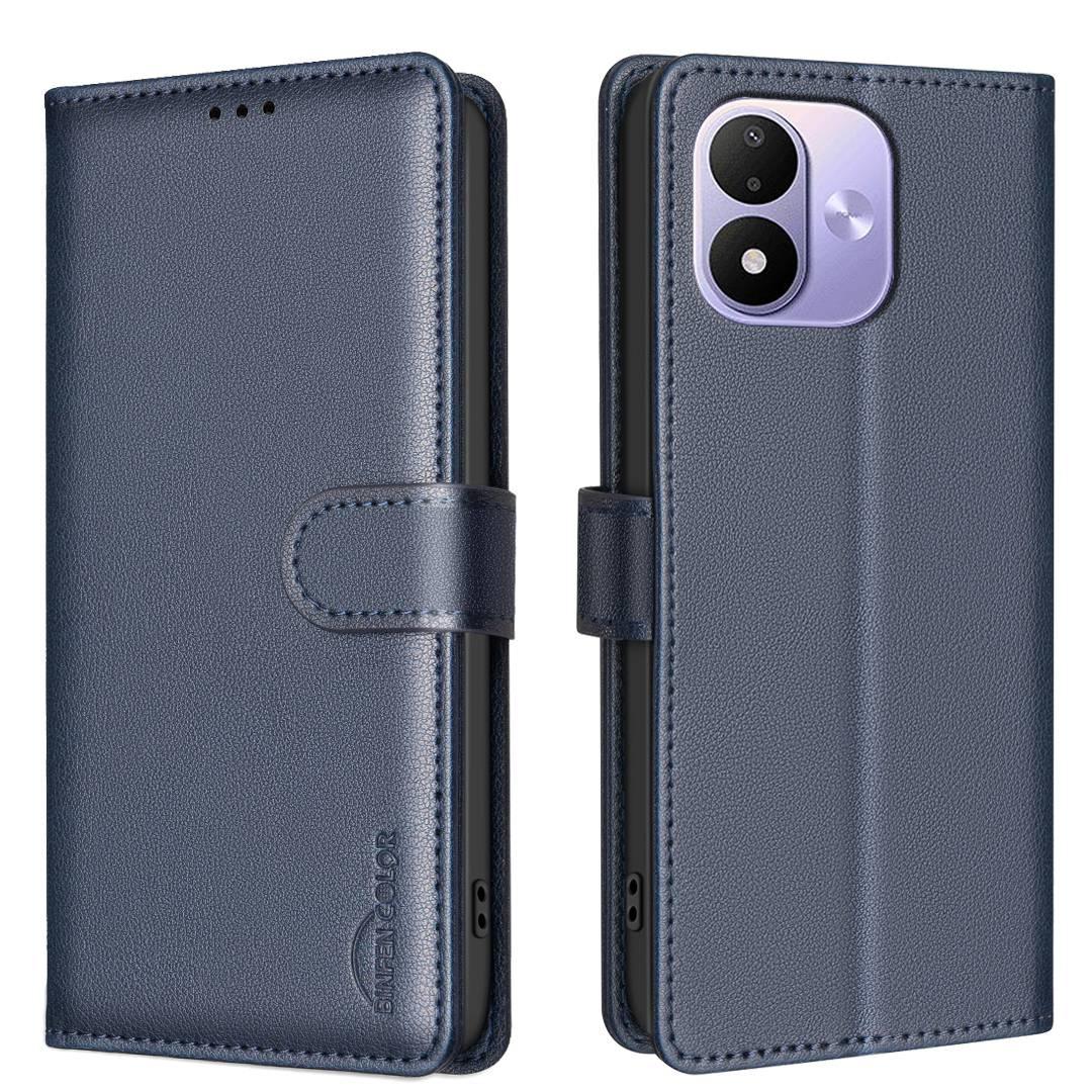For Redmi Note 17 4G Global 171mm Litchi Texture RFID Anti-theft Leather Phone Case(Blue)
