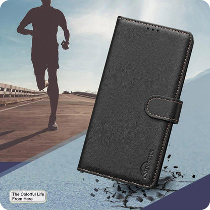 For Redmi Note 17 Pro 5G Global 163mm Litchi Texture RFID Anti-theft Leather Phone Case(Black)