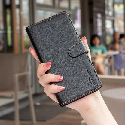 For Redmi Note 17 Pro 5G Global 163mm Litchi Texture RFID Anti-theft Leather Phone Case(Black)