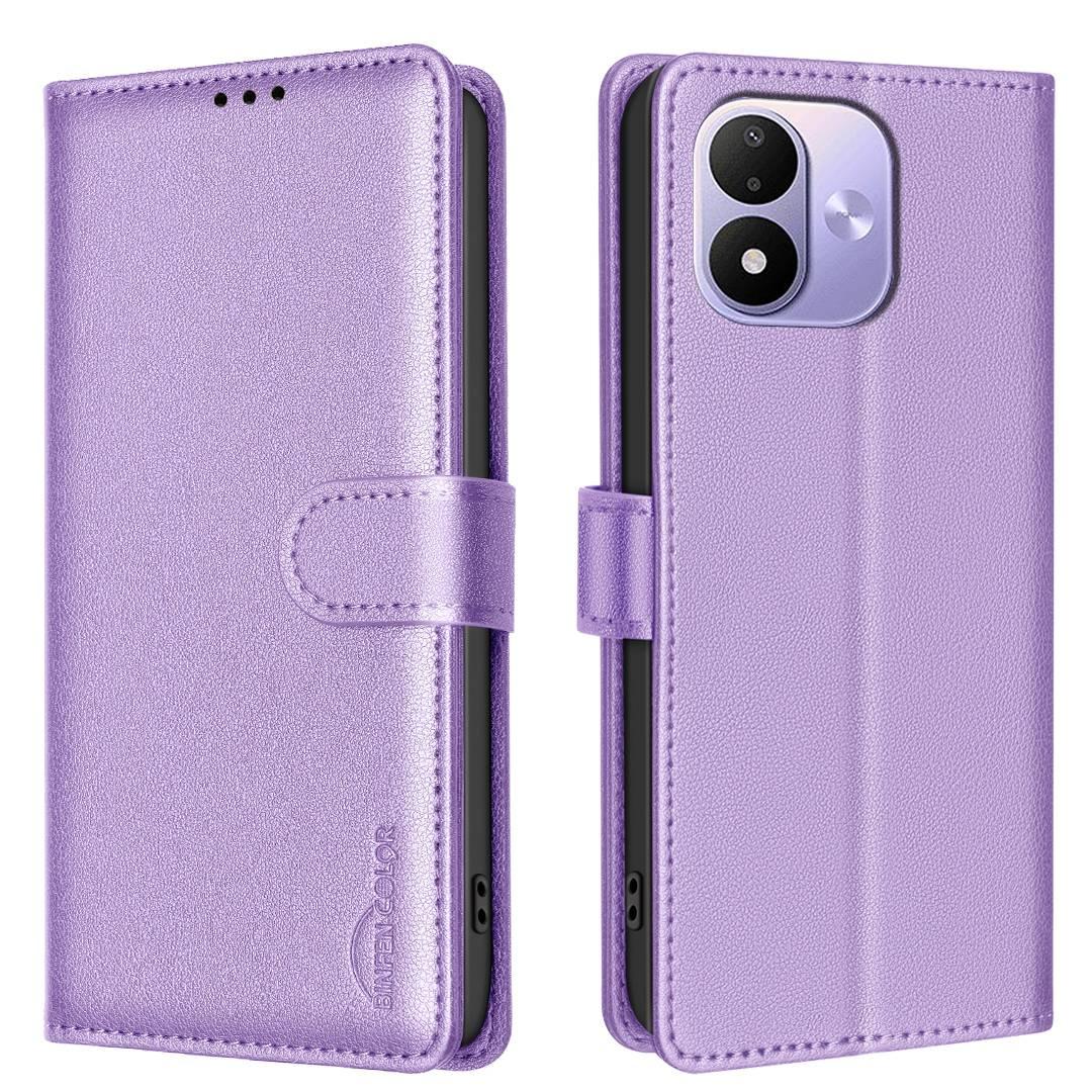 For Redmi Note 17 Pro 5G Global 163mm Litchi Texture RFID Anti-theft Leather Phone Case(Purple)