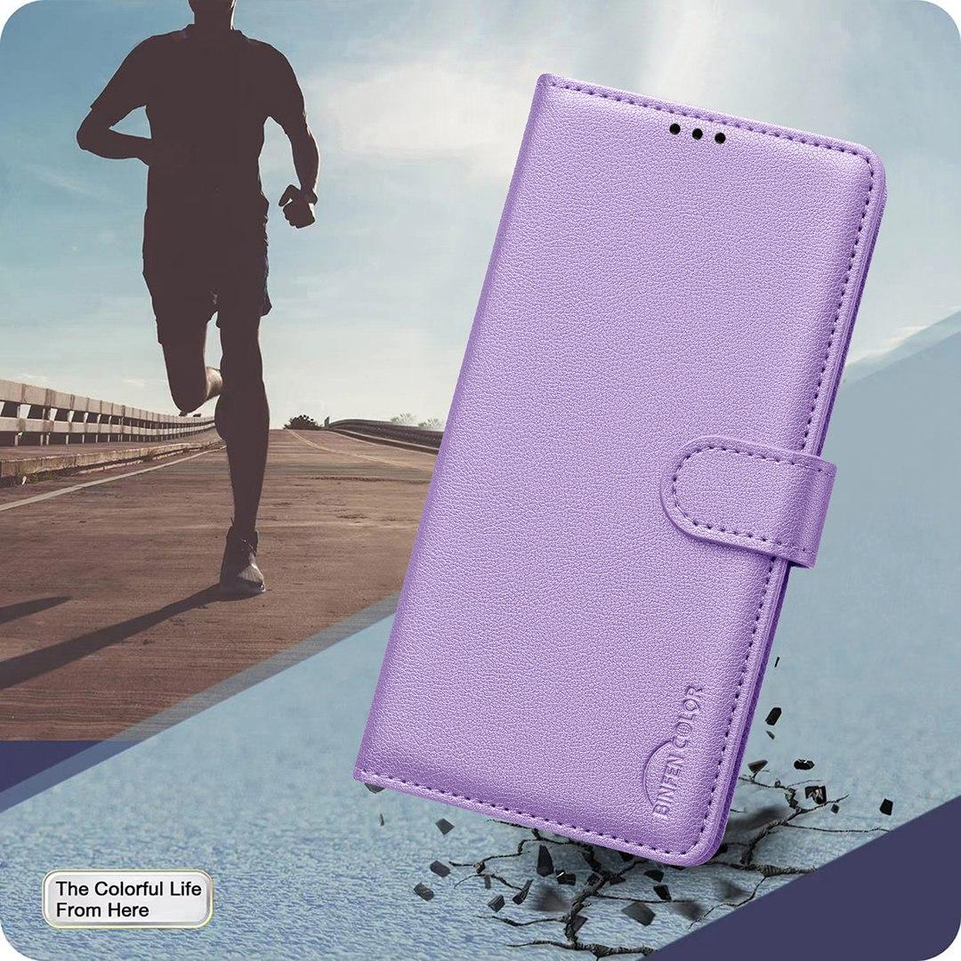 For Redmi Note 17 Pro 5G Global 163mm Litchi Texture RFID Anti-theft Leather Phone Case(Purple)