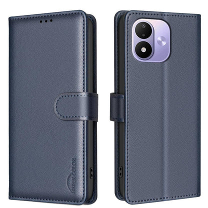 For Redmi Note 17 Pro 5G Global 163mm Litchi Texture RFID Anti-theft Leather Phone Case(Blue)