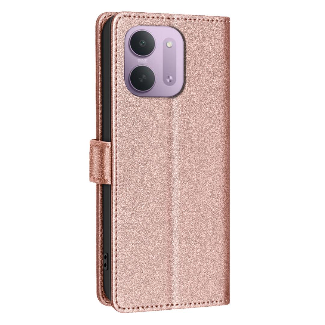 For Redmi 15C 5G/4G Global 171/Poco C85 4G Litchi Texture RFID Anti-theft Leather Phone Case - Gold - EDA007061825C