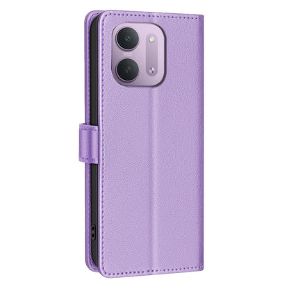 For Redmi 15C 5G/4G Global 171/Poco C85 4G Litchi Texture RFID Anti-theft Leather Phone Case - Purple - EDA007061825D