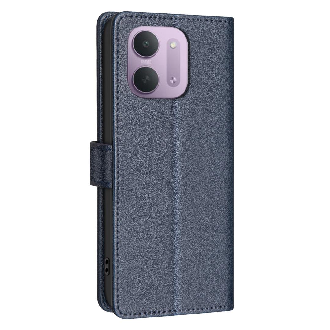 For Redmi 15C 5G/4G Global 171/Poco C85 4G Litchi Texture RFID Anti-theft Leather Phone Case - Blue - EDA007061825E