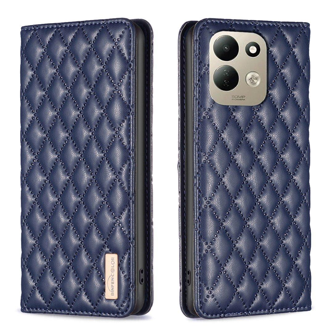 For Redmi 17 4G / 5G Global 170mm Diamond Lattice Magnetic Leather Flip Phone Case(Blue)