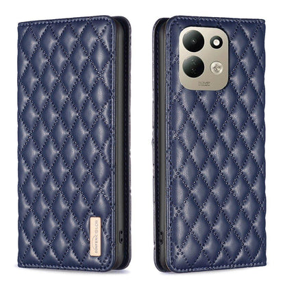 For Redmi 17 4G / 5G Global 170mm Diamond Lattice Magnetic Leather Flip Phone Case(Blue)