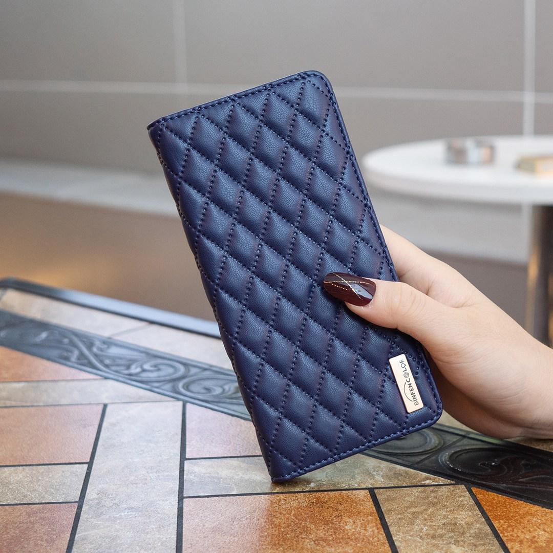 For Redmi 17 4G / 5G Global 170mm Diamond Lattice Magnetic Leather Flip Phone Case(Blue)