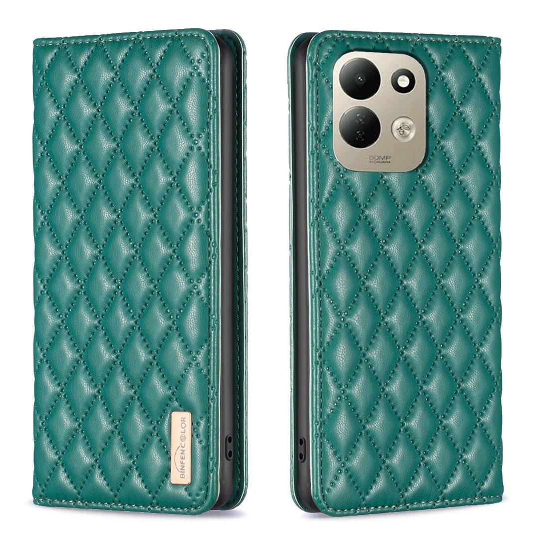 For Redmi 17 4G / 5G Global 170mm Diamond Lattice Magnetic Leather Flip Phone Case(Green)