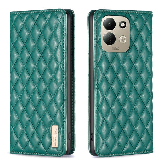For Redmi 17 4G / 5G Global 170mm Diamond Lattice Magnetic Leather Flip Phone Case(Green)