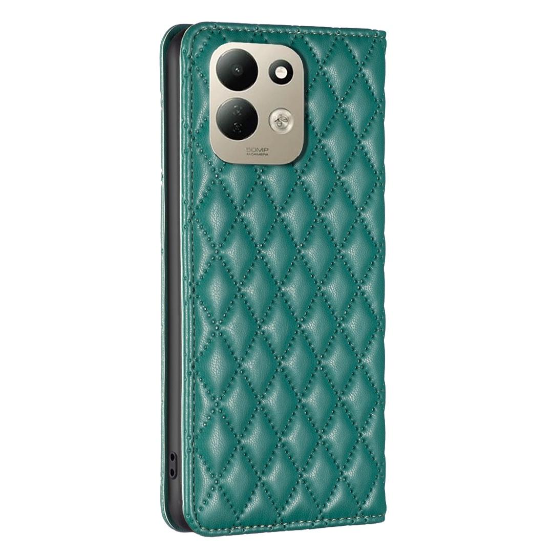 For Redmi 17 4G / 5G Global 170mm Diamond Lattice Magnetic Leather Flip Phone Case(Green)