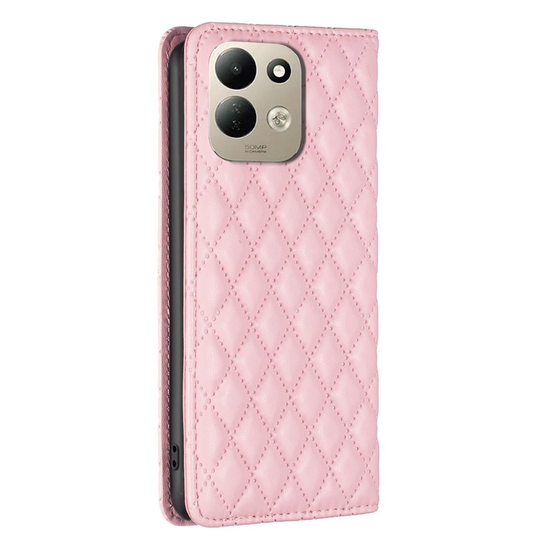 For Redmi 17 4G / 5G Global 170mm Diamond Lattice Magnetic Leather Flip Phone Case(Pink)
