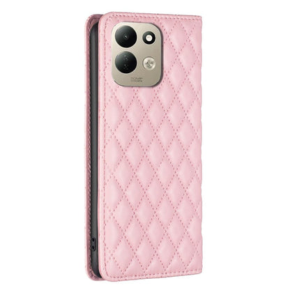 For Redmi 17 4G / 5G Global 170mm Diamond Lattice Magnetic Leather Flip Phone Case(Pink)