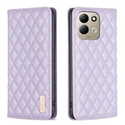 For Redmi 17 4G / 5G Global 170mm Diamond Lattice Magnetic Leather Flip Phone Case(Purple)