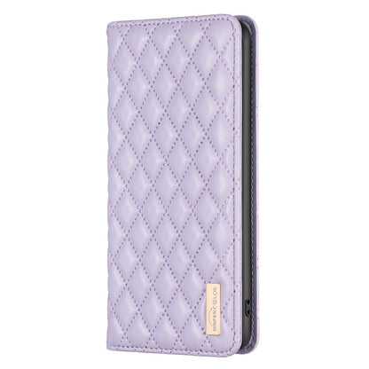 For Redmi 17 4G / 5G Global 170mm Diamond Lattice Magnetic Leather Flip Phone Case(Purple)