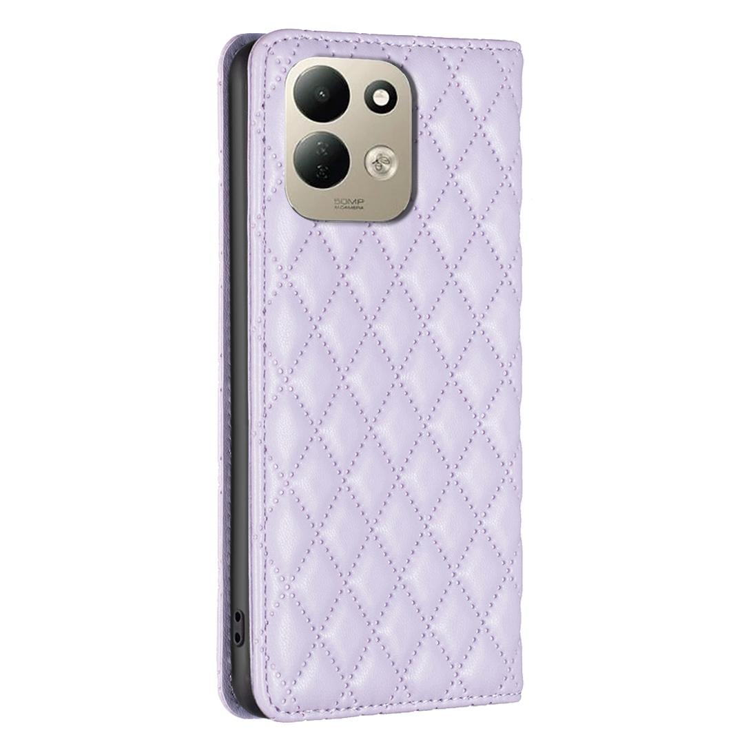 For Redmi 17 4G / 5G Global 170mm Diamond Lattice Magnetic Leather Flip Phone Case(Purple)