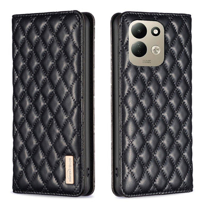 For Redmi 17 4G / 5G Global 170mm Diamond Lattice Magnetic Leather Flip Phone Case(Black)