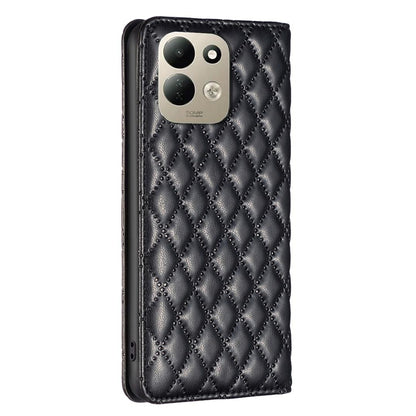 For Redmi 17 4G / 5G Global 170mm Diamond Lattice Magnetic Leather Flip Phone Case(Black)