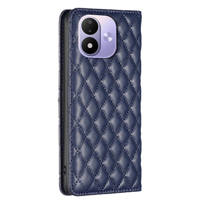 For Redmi Note 17 4G Global 171mm Diamond Lattice Magnetic Leather Flip Phone Case(Blue)