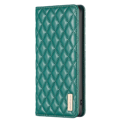 For Redmi Note 17 4G Global 171mm Diamond Lattice Magnetic Leather Flip Phone Case(Green)