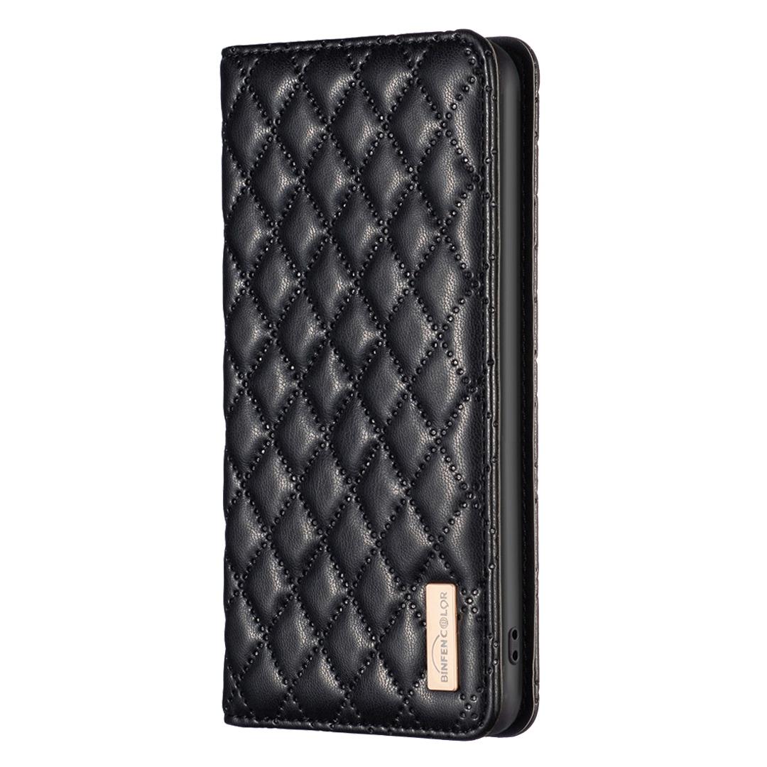 For Redmi Note 17 4G Global 171mm Diamond Lattice Magnetic Leather Flip Phone Case(Black)