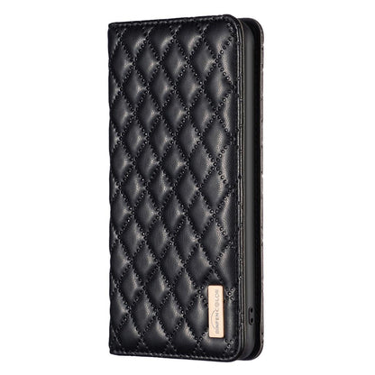 For Redmi Note 17 4G Global 171mm Diamond Lattice Magnetic Leather Flip Phone Case(Black)