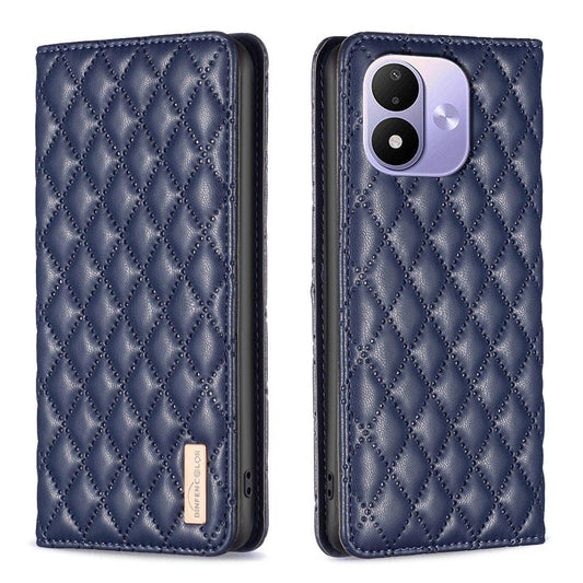 For Redmi Note 17 Pro 5G Global 163mm Diamond Lattice Magnetic Leather Flip Phone Case(Blue)