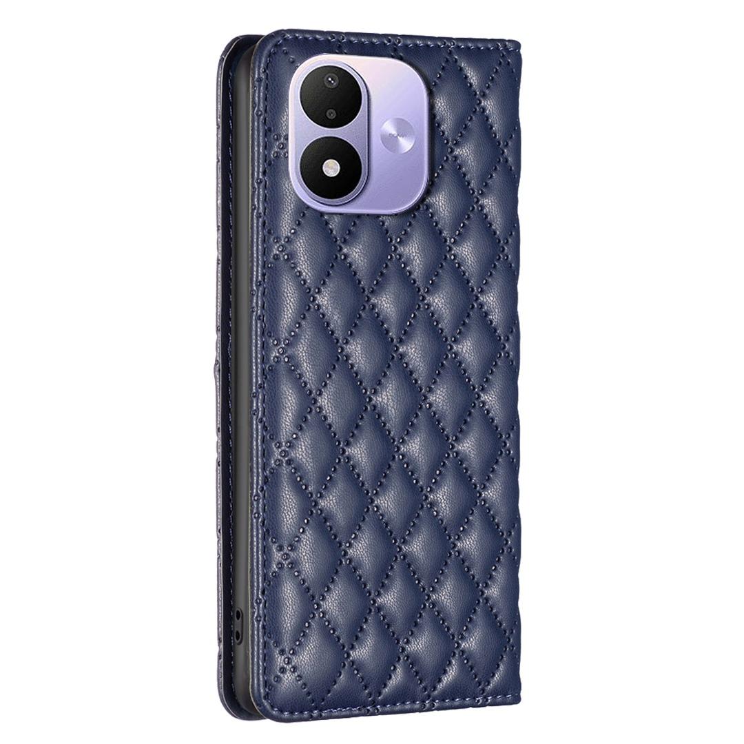 For Redmi Note 17 Pro 5G Global 163mm Diamond Lattice Magnetic Leather Flip Phone Case(Blue)