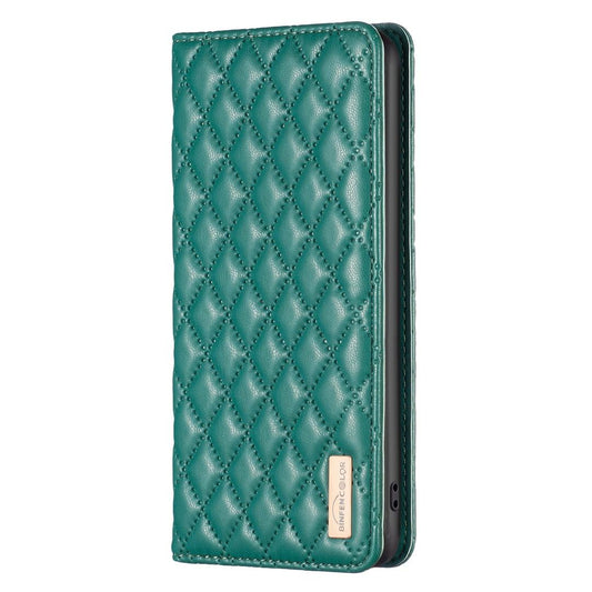 For Redmi Note 17 Pro 5G Global 163mm Diamond Lattice Magnetic Leather Flip Phone Case(Green)