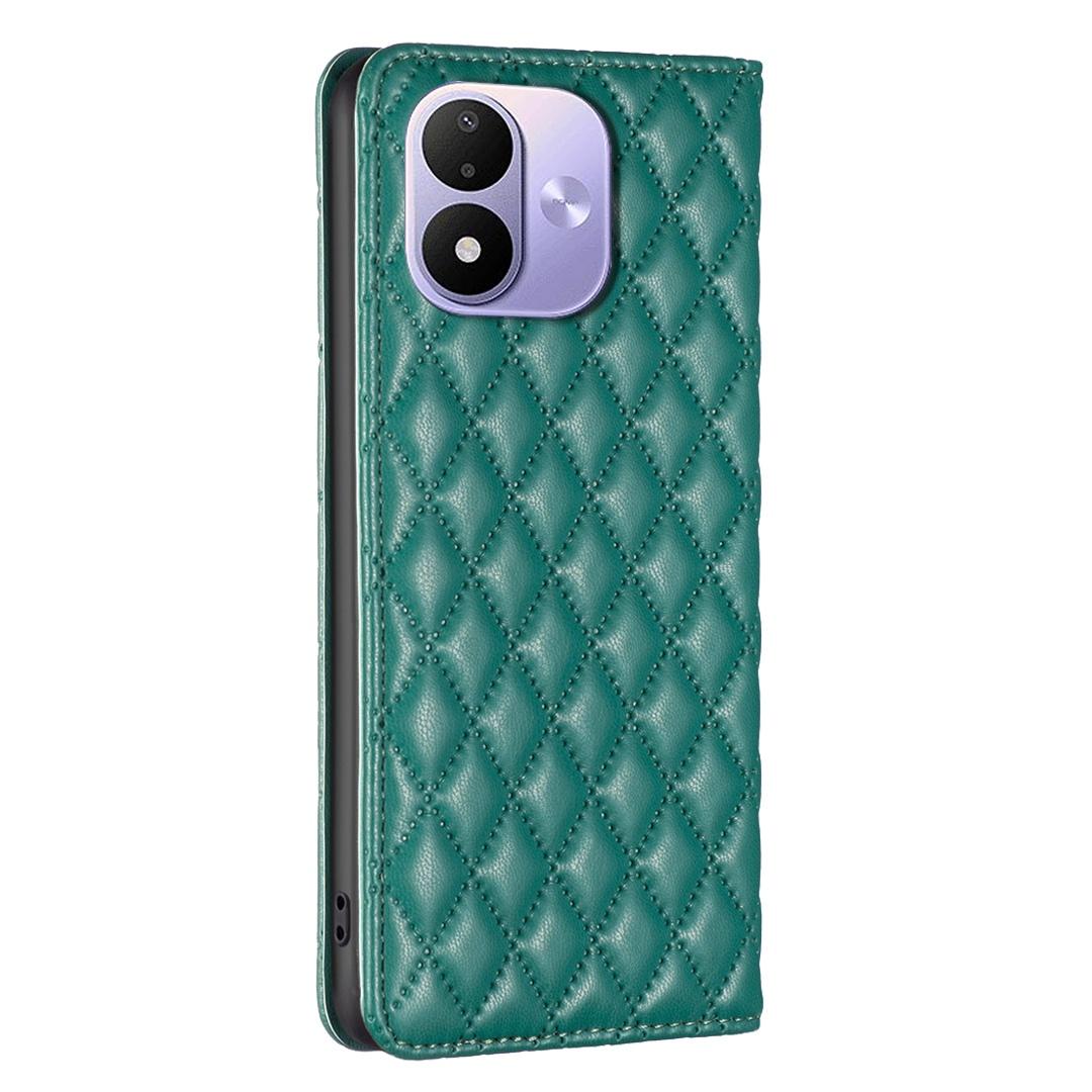 For Redmi Note 17 Pro 5G Global 163mm Diamond Lattice Magnetic Leather Flip Phone Case(Green)
