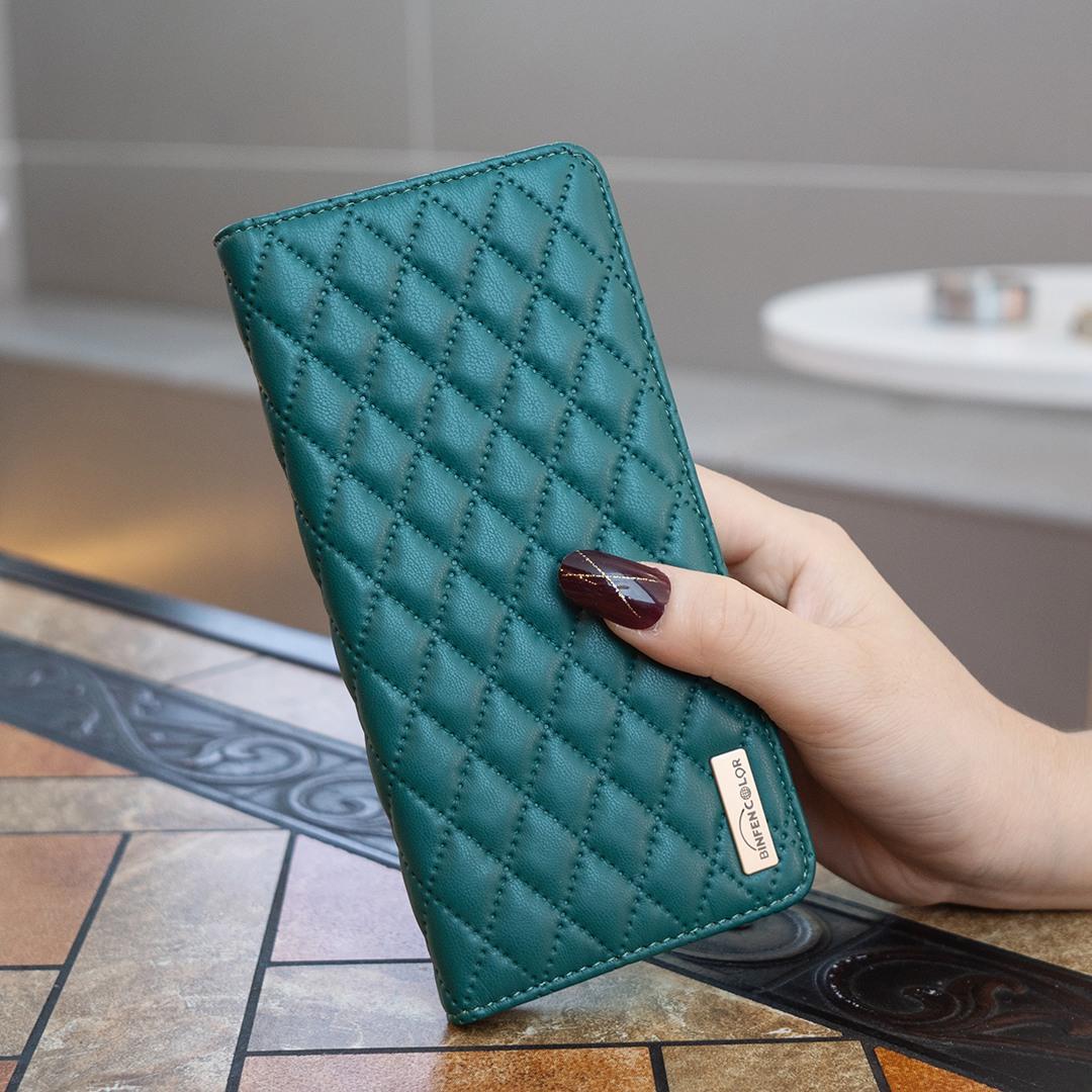 For Redmi Note 17 Pro 5G Global 163mm Diamond Lattice Magnetic Leather Flip Phone Case(Green)
