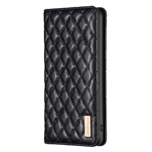 For Redmi Note 17 Pro 5G Global 163mm Diamond Lattice Magnetic Leather Flip Phone Case(Black)