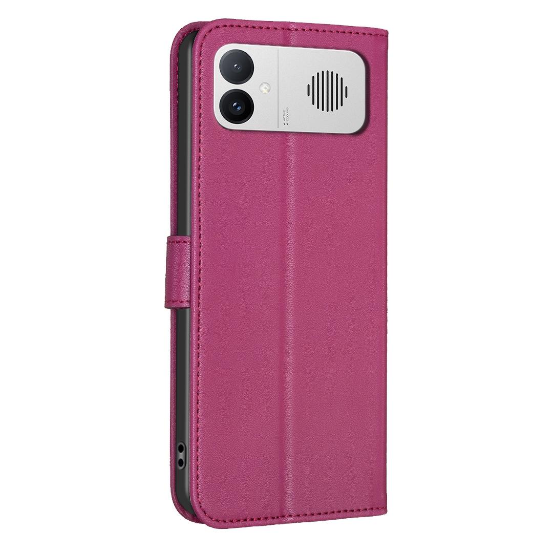 For Redmi K90 Max 5G Four-leaf Embossed Leather Phone Case - Rose Red - EDA007062306A