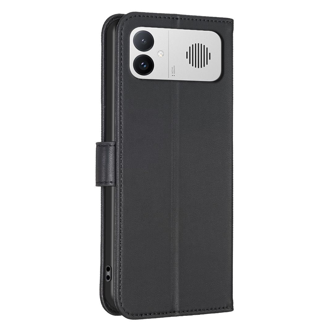 For Redmi K90 Max 5G Four-leaf Embossed Leather Phone Case - Black - EDA007062306C