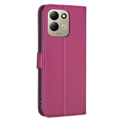 For Redmi 17 4G / 5G Global 170mm Four-leaf Embossed Leather Phone Case(Rose Red)